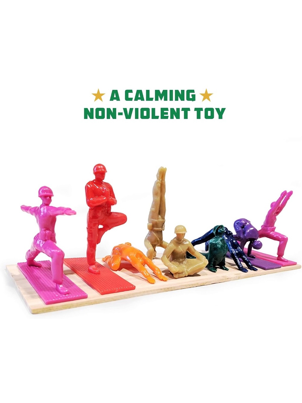 Yoga Joes Miniature Series Rainbow Zen MeditationStudio Nontoxic ABS Plastic NIB